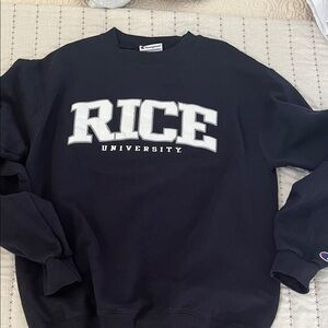 Champion Rice University Crewneck Sweater. Navy blue.